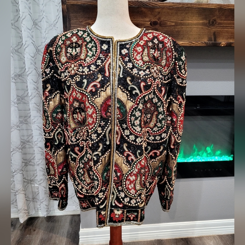 RICHILENE Embroidery Blazer Size 16 Great Condition